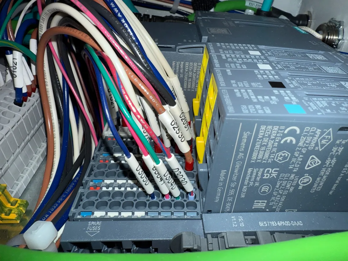 Industrial PLC installation